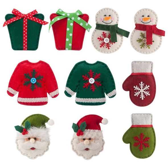 10Pcs / Pack Cute Christmas Tree Decoration Winter Holiday Hanging Ornament