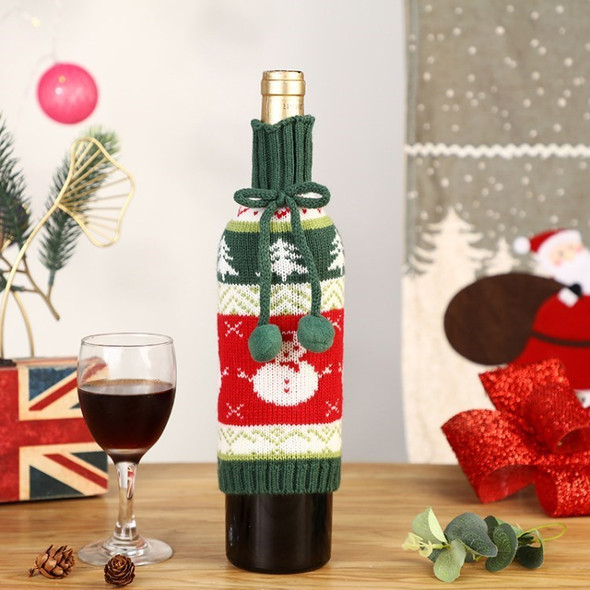 Christmas Wine Bottle Cover Christmas Sweater Wine Bottle Bag for Xmas Home Party Decoration - Style A