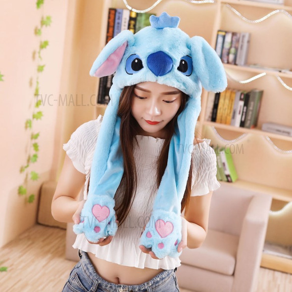Cute Animal Shape Airbag Hat with Jumpping Ears - Blue