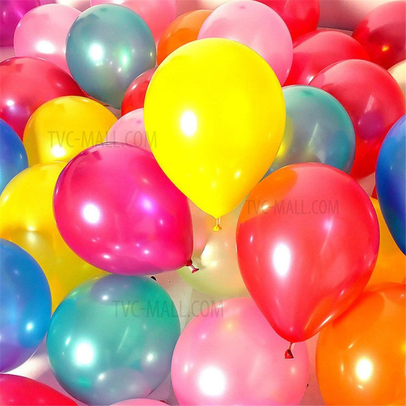 100Pcs/Bag 10-inch Round Balloons Birthday Party Wedding Ball Decoration [Colour Mixture]