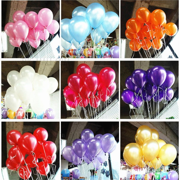 100Pcs/Bag 10-inch Round Balloons Birthday Party Wedding Ball Decoration [Colour Mixture]