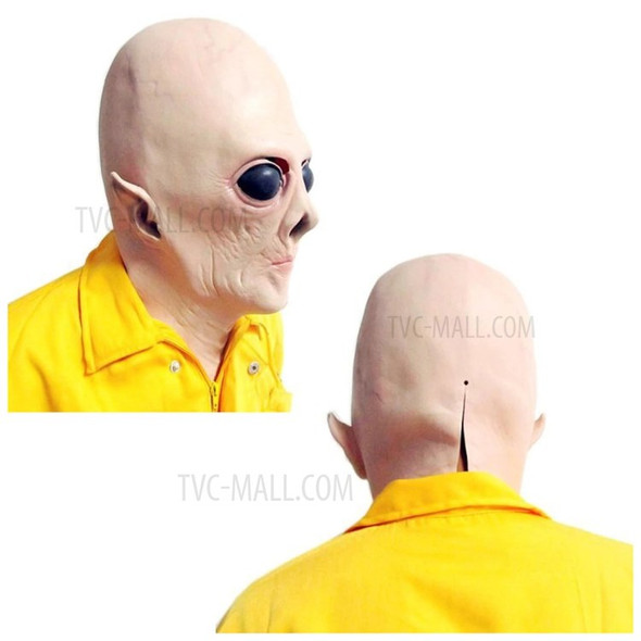 Full Head Neck Realistic UFO Alien Mask for Halloween Costume Party