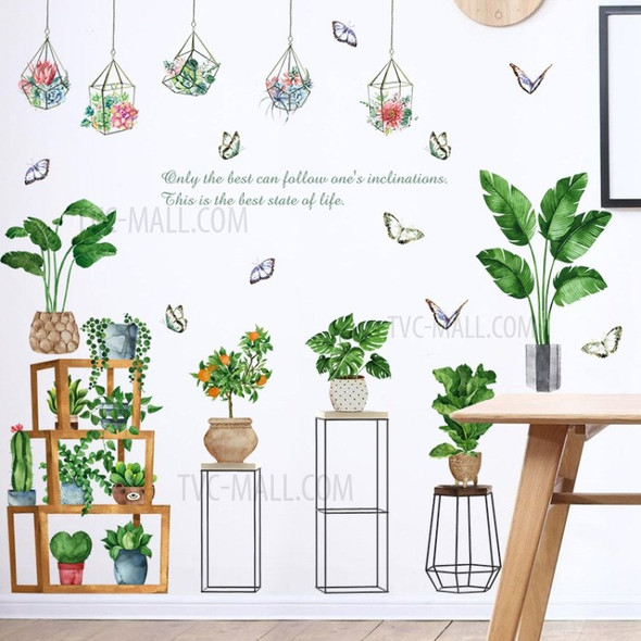 110*78cm Potted Plant Wallpaper Wall Sticker Background Decal