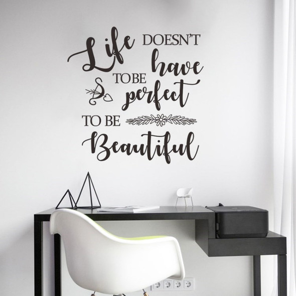 FX64202 Wall Art Stickers Inspiring Positive Quotes Life Doesn't Have Wall Decals English Words Wallpaper