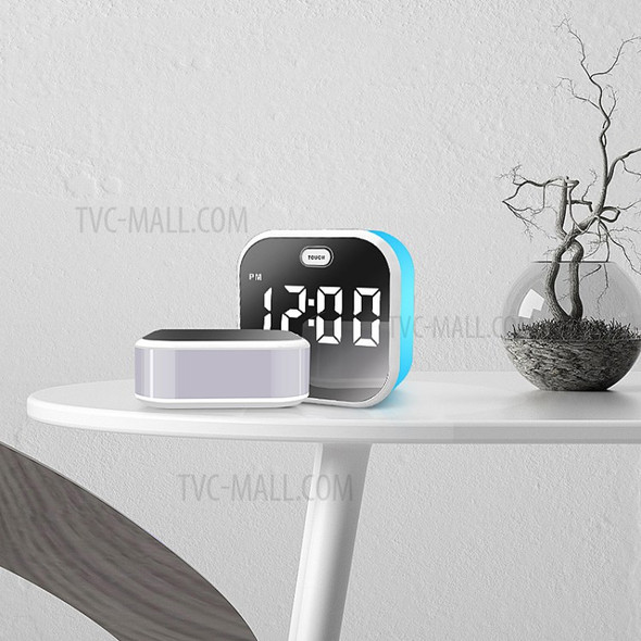 USB Rechargeable LED Digital Alarm Clock with Colorful Lights