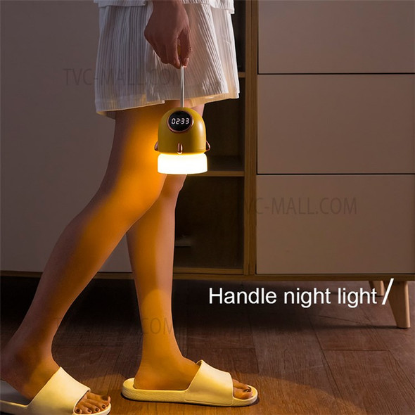 TW-L47 Portable Night Light Alarm Clock Romantic Projector Night Light for Kid Bedroom Home - Yellow