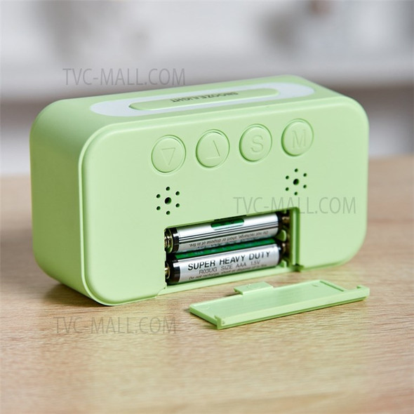 889 Clock Children Student Snooze Alarm Clock Small Fashionable Bedside Clock - Green