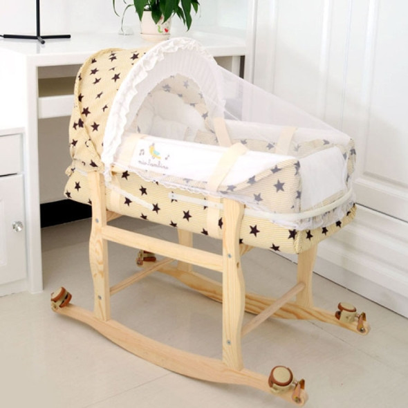 Newborn Baby Portable Sleeping Basket with Mosquito Net(Star)