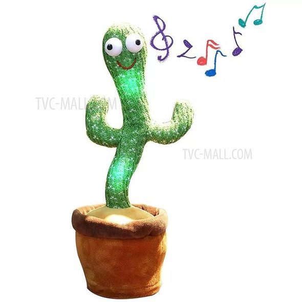 Dancing Cactus Plush Toy Funny Dancing Plant Doll Toy - Glowing / 120 Chinese Ringtones