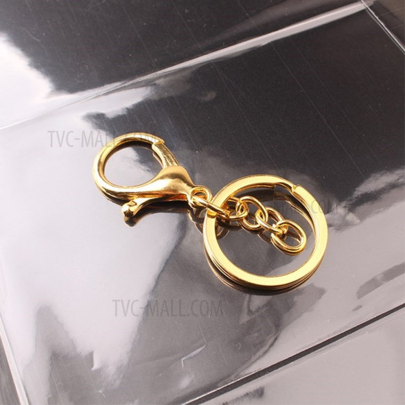 500Pcs Metal Keychain Keyrings DIY Accessory for Lanyard Key Rings Crafting - Chain Shape/Gold