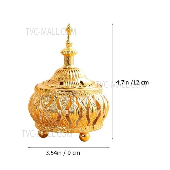 Golden Metal Incense Burner Aromatherapy Frankincense Burner Home Decor - Style A