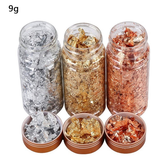 3 Colors Foil Flakes for Jewelry Making Nail Beauty Painting Crafts - 3 Colors/9g