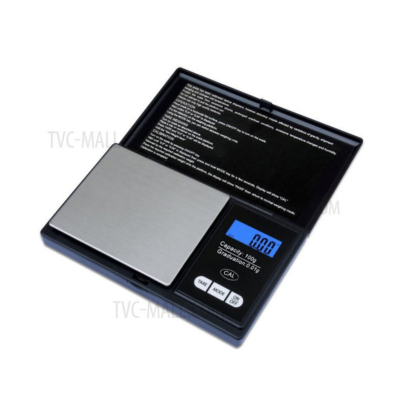 100g/0.01g LCD Display Digital Jewelry Scale, Portable Weighing Scale with Back-lit LCD Display for Kitchen Jewelery