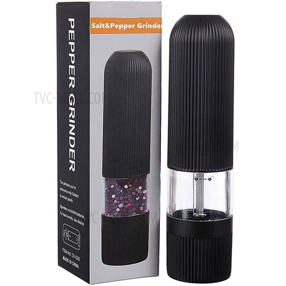 Electric Salt Pepper Grinder Automatic Refillable Battery Operated Spice Mills with Light - 1PC