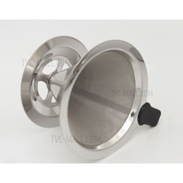 Stainless Steel Reusable Drip Cone Coffee Filter, Diameter: 125mm