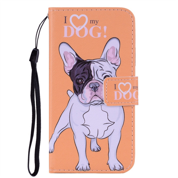 Dog Pattern Colored Drawing Horizontal Flip Leather Case for Huawei Mate 20, with Holder & Card Slots & Wallet & Lanyard