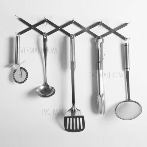 Kitchen Utensil Organizer Stainless Steel Pot Lid Plate Holder Rack 4 Sectional Adjustable