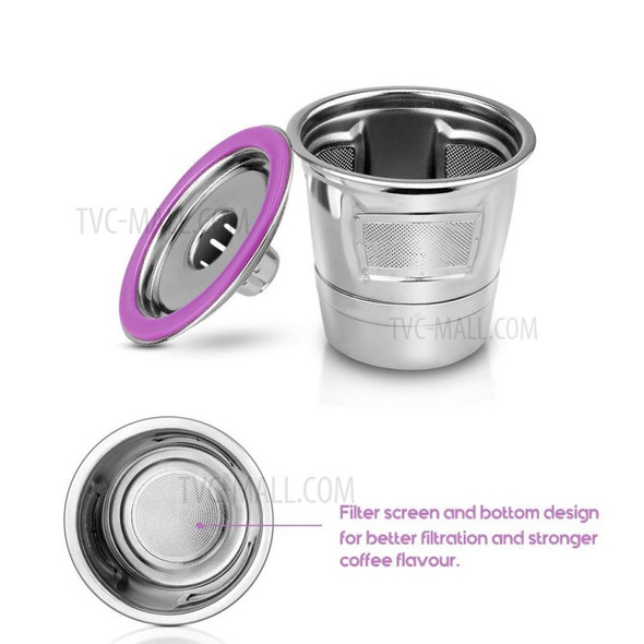 Stainless Steel Reusable Cup Refillable Capsule Cup Metal Coffee Filter for Keurig 2.0 1.0 Mini Plus (No FDA Certificate)