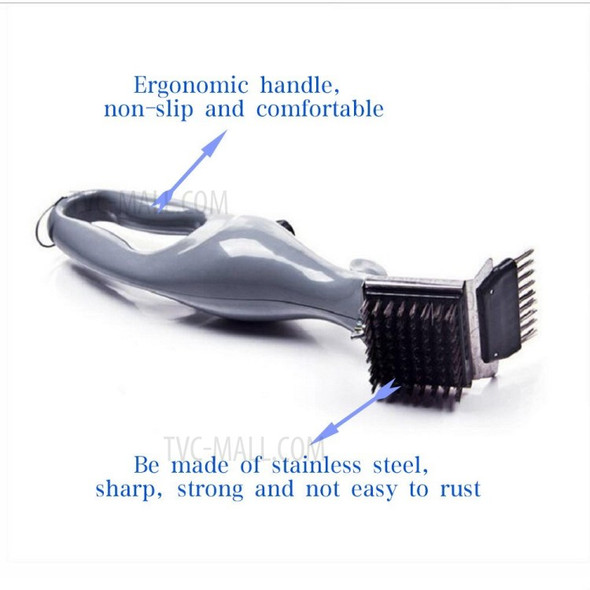 Safe BBQ Grill Brush Cleaner Stainless Steel Wire Bristles Cleaning Brush for Charcoal Grill