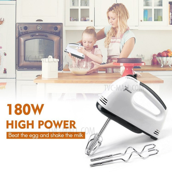 7 Gear Electric Egg Beater Automatic Hand Mixer Blender Plastics Rotating Push Whisks Whipped Cream Mixer Stirrer - 110V