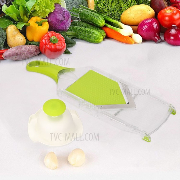 Stainless Steel Slicer Food Slicer Vegetable Cheese Grater French Fry Cutter with Adjustable Detachable Blades for Home Kitchen Cooking
