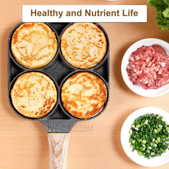 Four-cup Egg Pan Multifunctional Frying Egg Cooker Burger Pan for Breakfast Non-stick Frying Pan