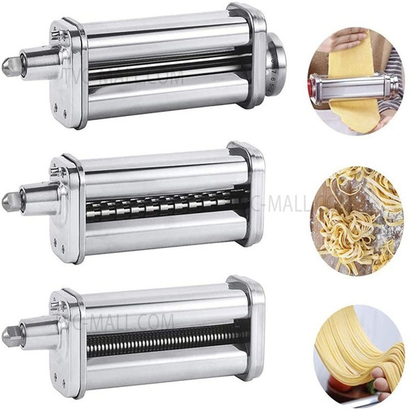 Pasta Roller Cutter Parts Maker Attachment Noodles Press Machine Compatible with KitchenAid Stand Mixers for Pasta Sheet Spaghetti Fettuccini, without FDA Certificate - 3Pcs