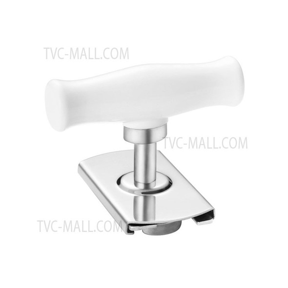 Stainless Steel Labor-saving Capping Device Can Opener Screw Cap with Handle Bottle Cap Opening Tool - White