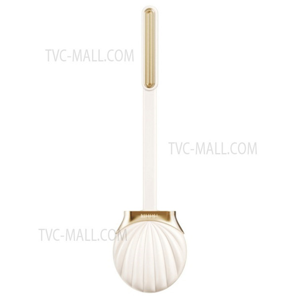 MUDU Bathroom Toilet Brushes with Shell Shape Holder Wall Mounted Toilet Cleaning Brush - White