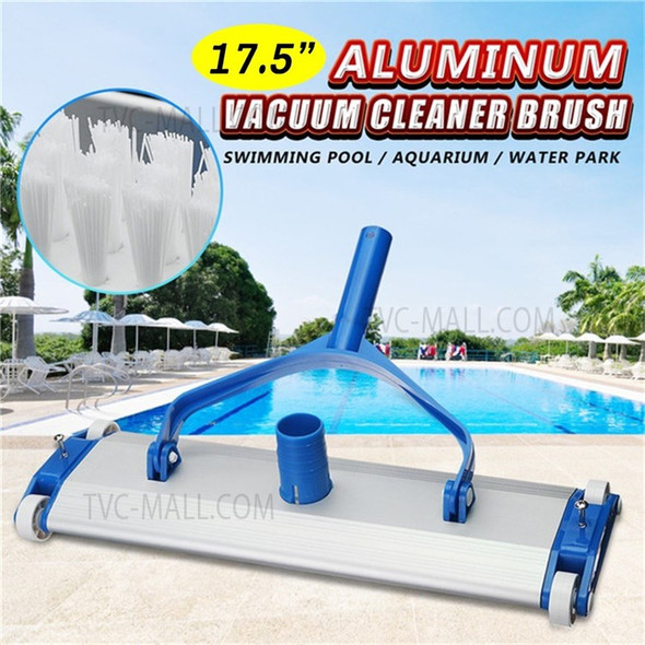 17.5-Inch Pool Vacuum Head Flexible Vinyl Pool Vacuum Attachment with Wheels and Brushes for Pools Spa