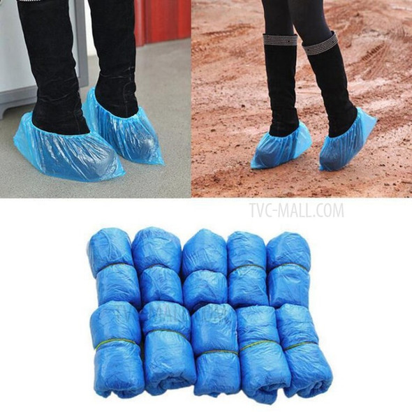 100Pcs/Bag Waterproof Disposable Plastic Shoe Covers Protector