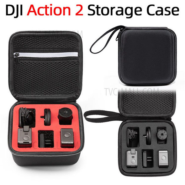 Shockproof Portable Storage Bag Protective Case for DJI Action 2 Sports Camera - Black/Black