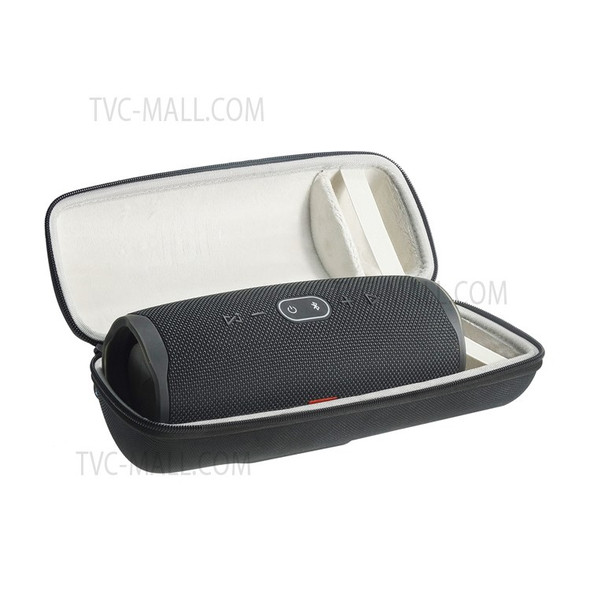 Shockproof Storage Box Dustproof EVA Nylon Speaker Storage Case Bag for JBL Charge 5/4/3 - Black / Grey