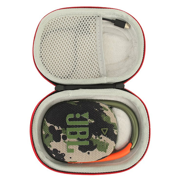 For JBL Clip4 Speaker Hard EVA Storage Box Travel Portable Bag - Black/Grey