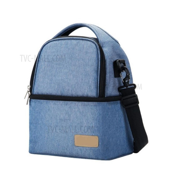 Double Decker Lunch Bag Insulated Baby Bottle Warmer Breast Milk Cooler - Blue