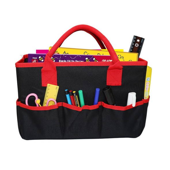 Diaper Storage Bag Garden Tool Bag Felt Stationery Organizer Carrier Bag Handbag - Black