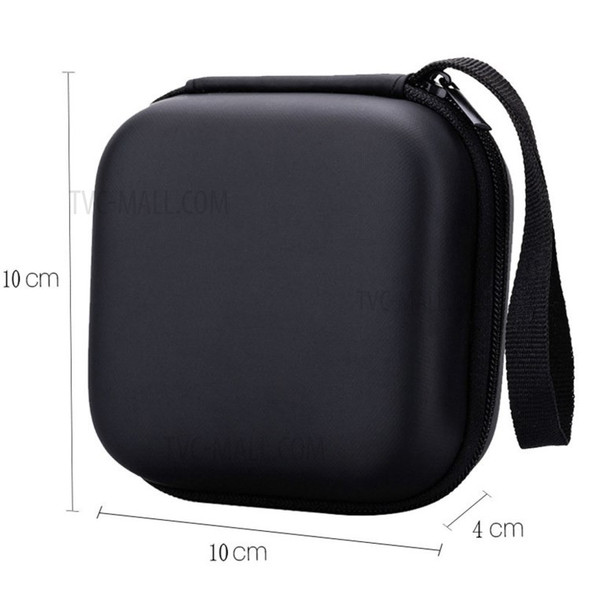 Portable Earbuds Case EVA+PU Waterproof Earphone Data Cable Storage Bag Travel Carrying Case