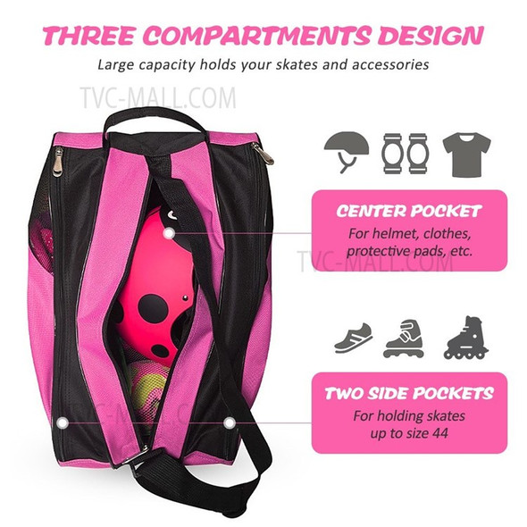 KUFUN Breathable Skate Carry Bag Case for Kids Roller Skates Inline Skates Ice Skates Protective Pads