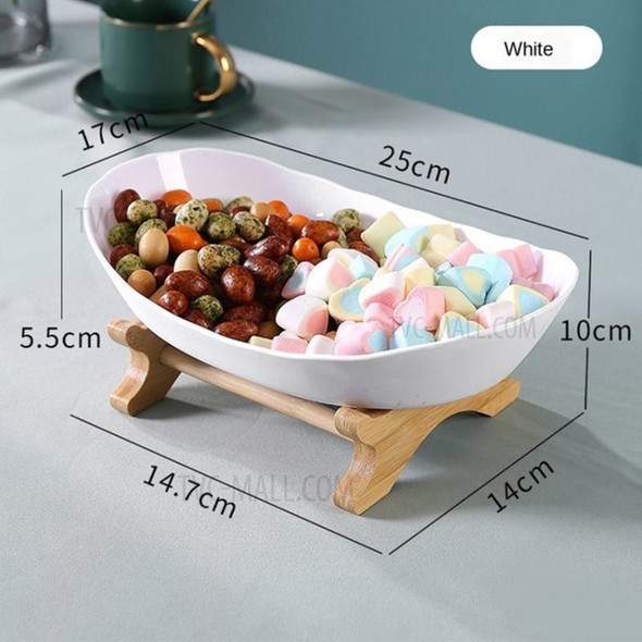 Candy Fruit Dish Countertop Basket Stand Plate Holder (without Certification) - White/1-Layer