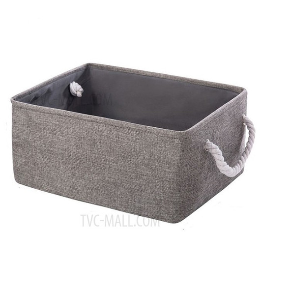 Collapsible Storage Box Drawstring Handle Storage Basket for Baby Clothes Toys - Grey/Size: L