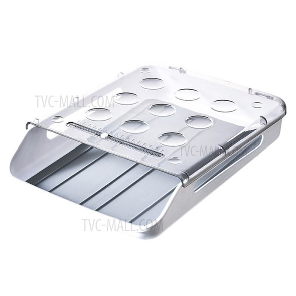 21-Grid Eggs Storage Box Container Automatic Rolling Drawer Design Egg Holder Case with Calendar Scale - Grey
