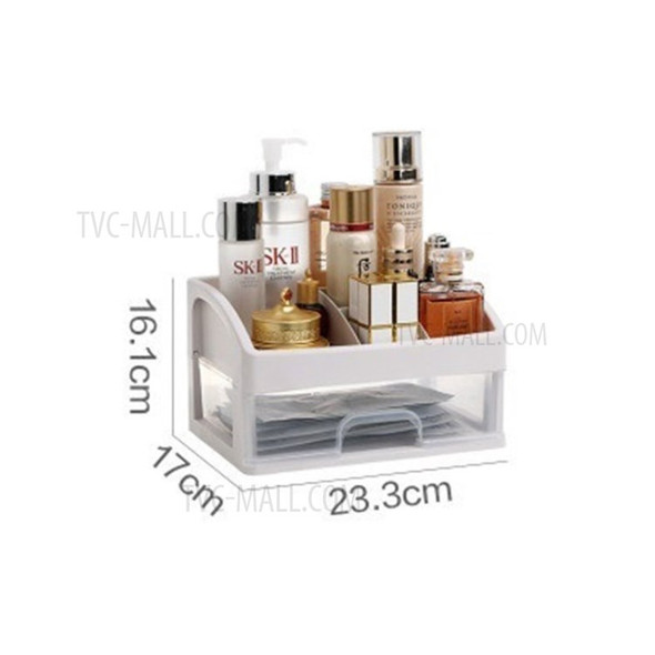 Large Capacity Cosmetic Storage Box Makeup Drawer Organizer - 2 Layers
