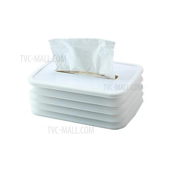 Paddy Silicone Tissue Box Case Tissue Holder Dispenser for Home Office - White
