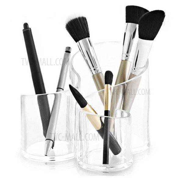 Clear Lipstick Holder Makeup Brush Storage Box Organizer - Transparent