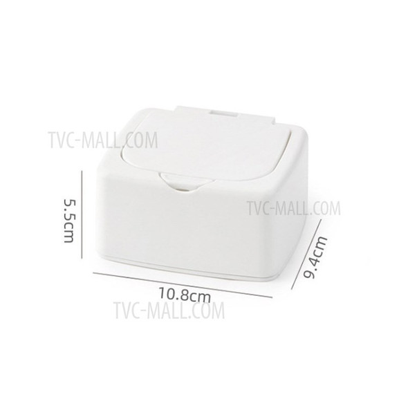 Pop-Up Style Simple Mini Storage Holder Container Box - White/Single Cell