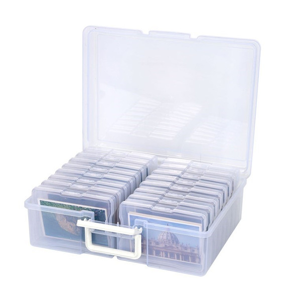 Multipurpose Baseball Card Storage Box Sport Cards Display Case Photo Organizer - Transparent
