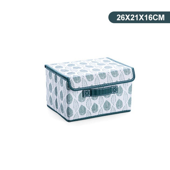 SN1970 26x21x16cm Fabric Storage Box with Lids Folding Storage Holder for Clothes Closet Organizer