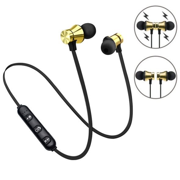 XT11 Magnetic In-Ear Wireless Bluetooth V4.2 Earphones, For iPad, iPhone, Galaxy, Huawei, Xiaomi, LG, HTC and Other Smart Phones(Gold)