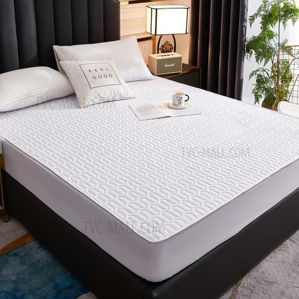 Skin-friendly Polyester Fiber Bed Sheet Super Soft Moisture-proof Bedspread Bedsheet - White/90x200cm