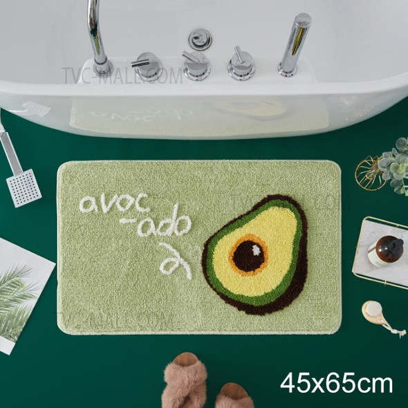 Soft Bath Rug Floor Mat Non-Slip Bathroom Rug Shower Carpet for Kitchen Bathroom - Green/45x65cm